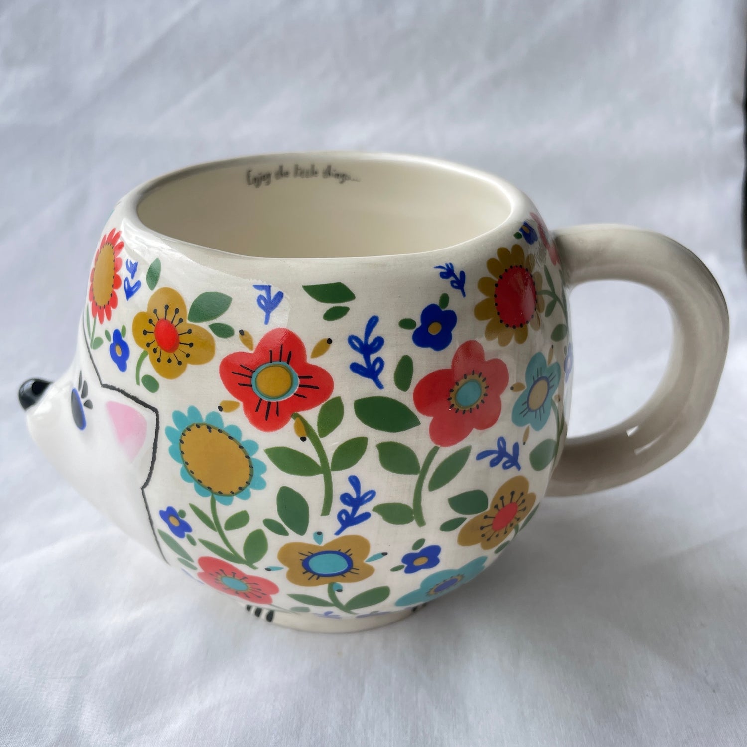Floral Hedgehog Mug MUG404
