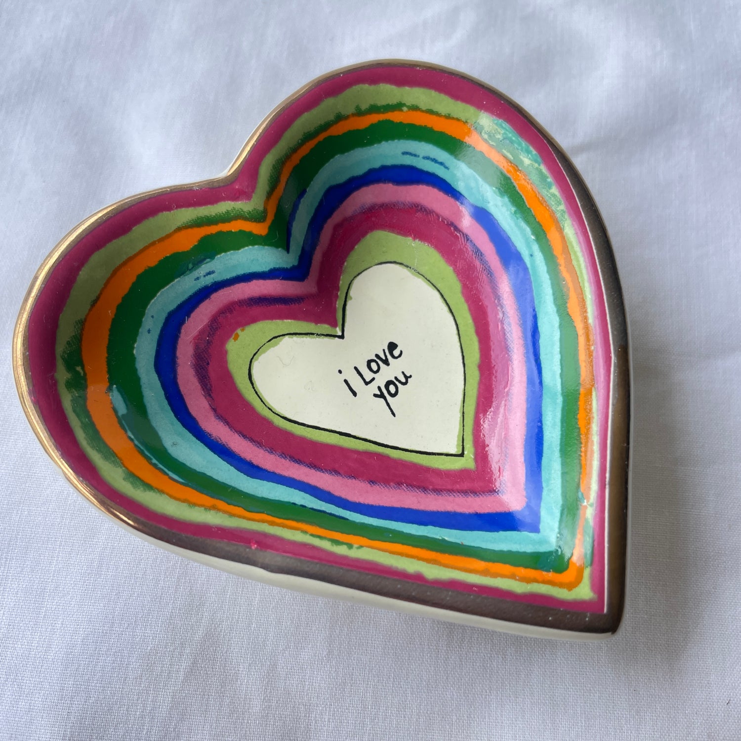Rainbow Heart Trinket Dish DSH000108