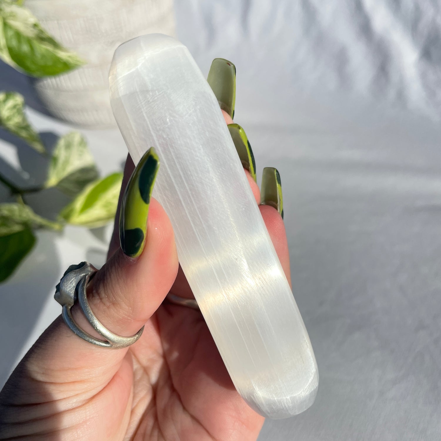 Selenite Cylinder Wand 10cm