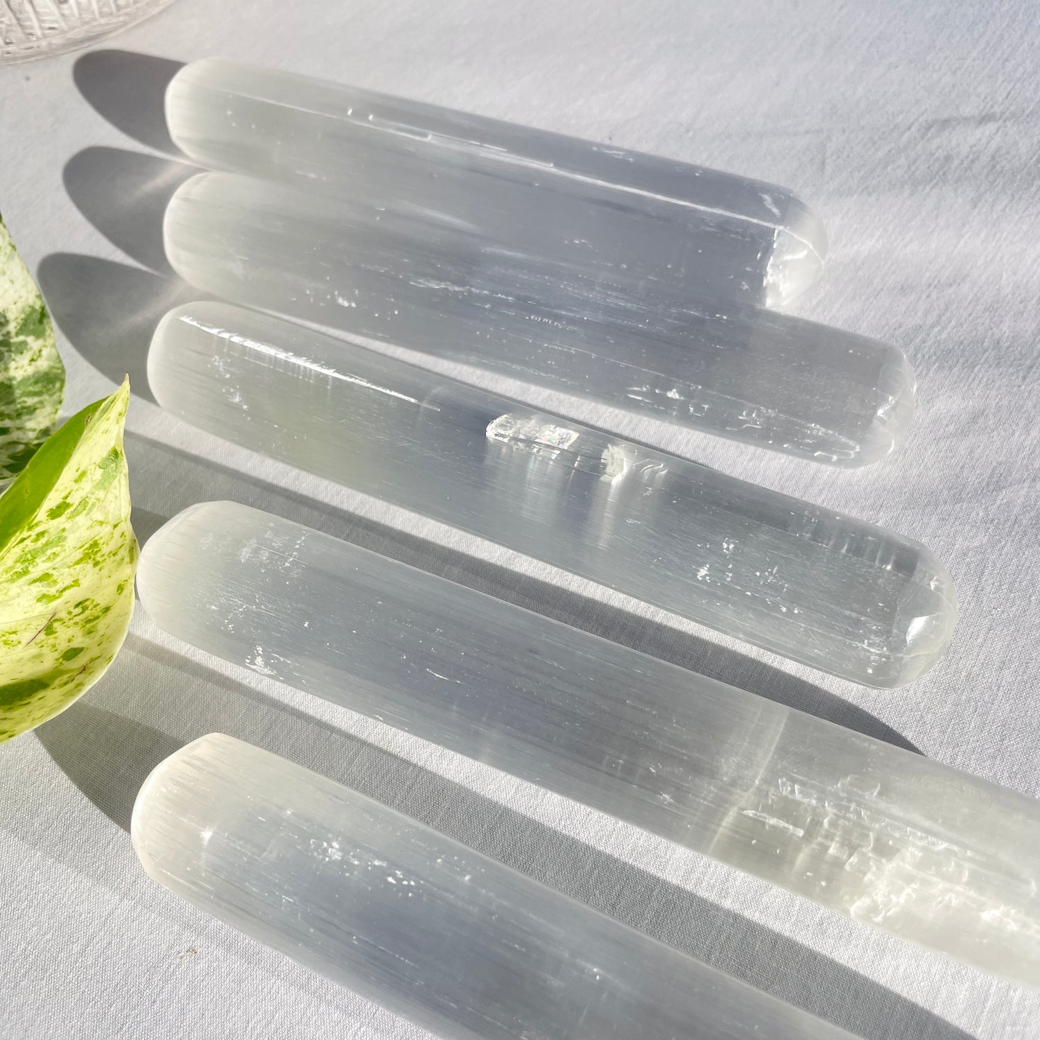 Selenite Cylinder Wand 14-15cm