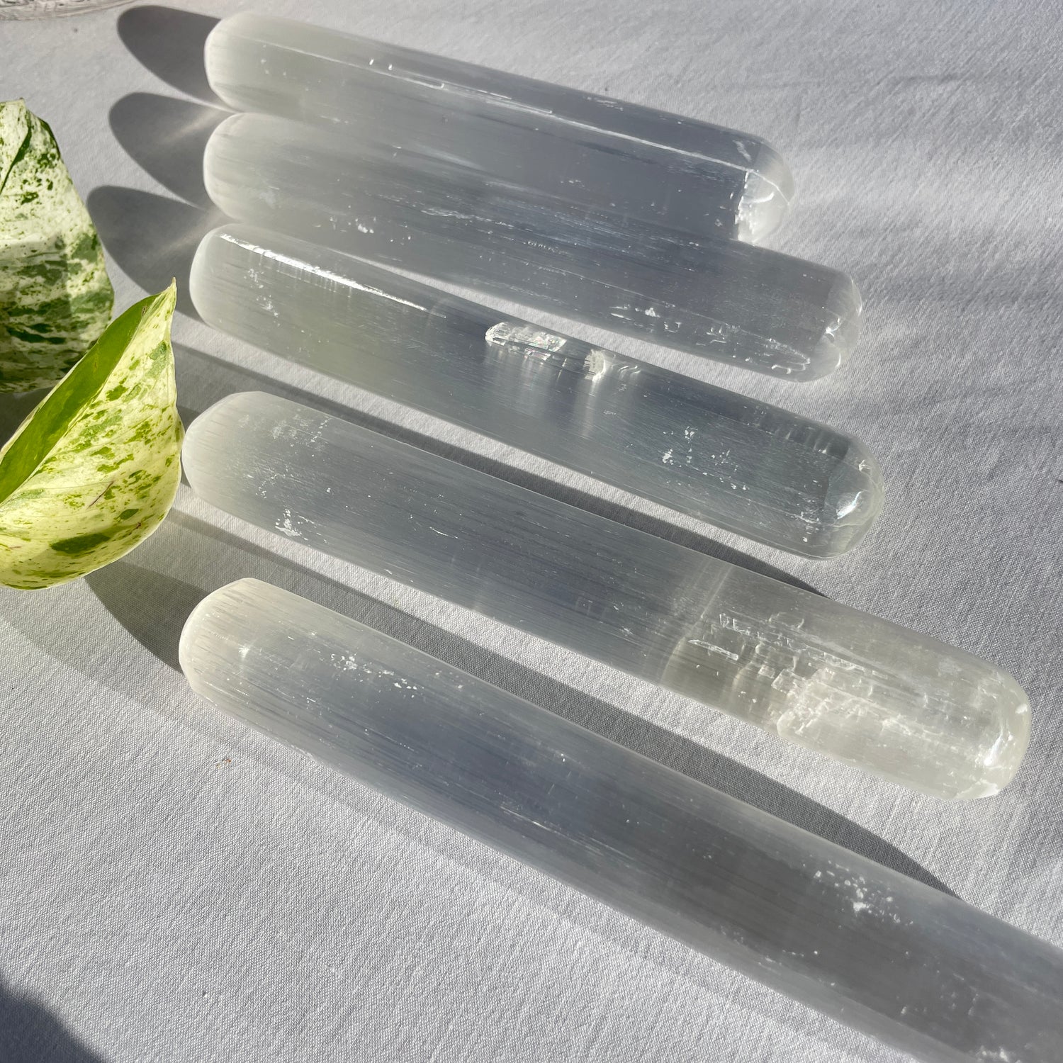 Selenite Cylinder Wand 14-15cm