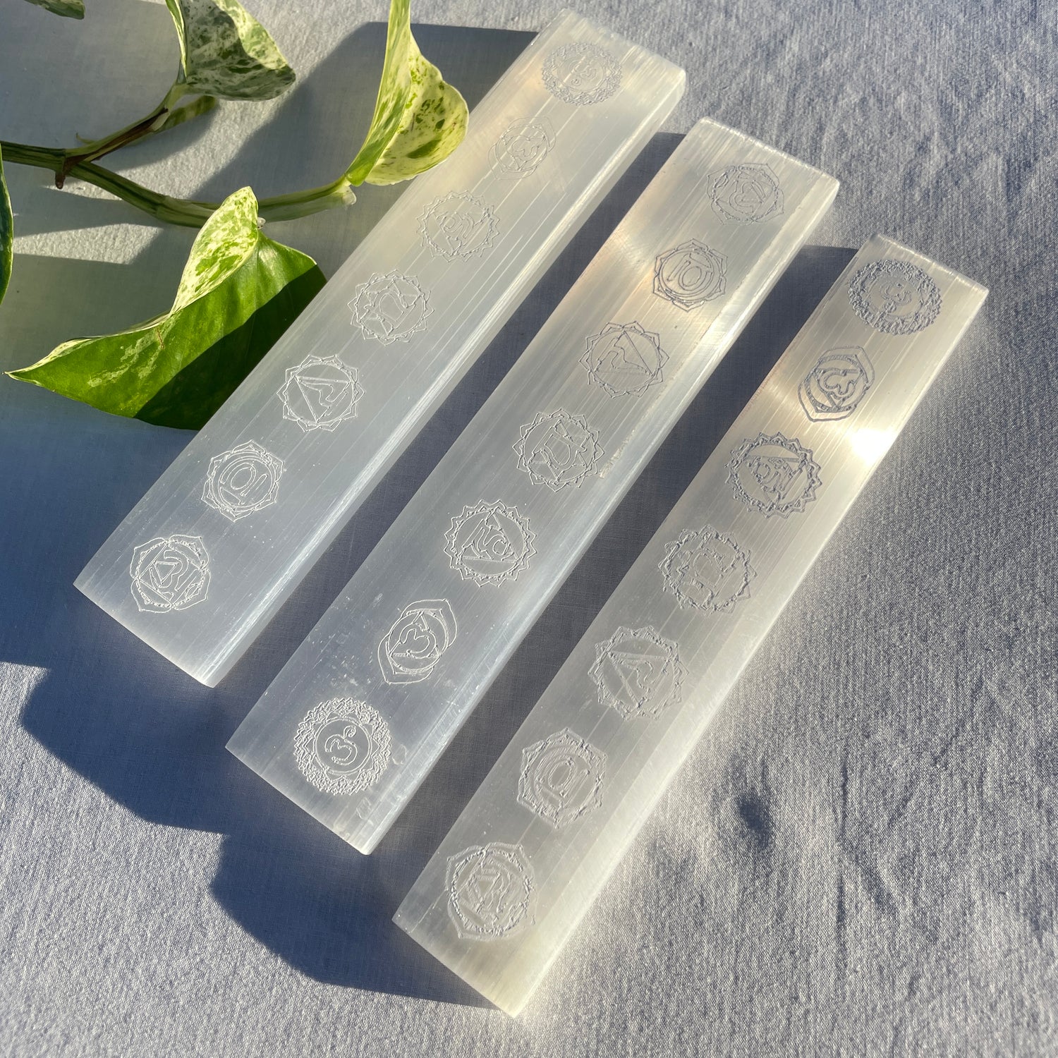 Selenite Chakra Ruler