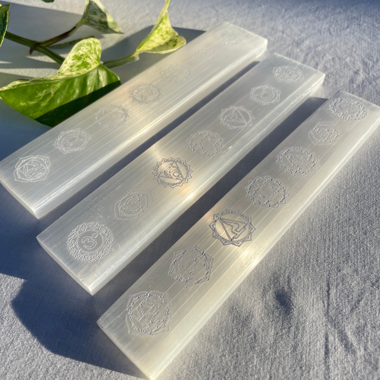 Selenite Chakra Ruler
