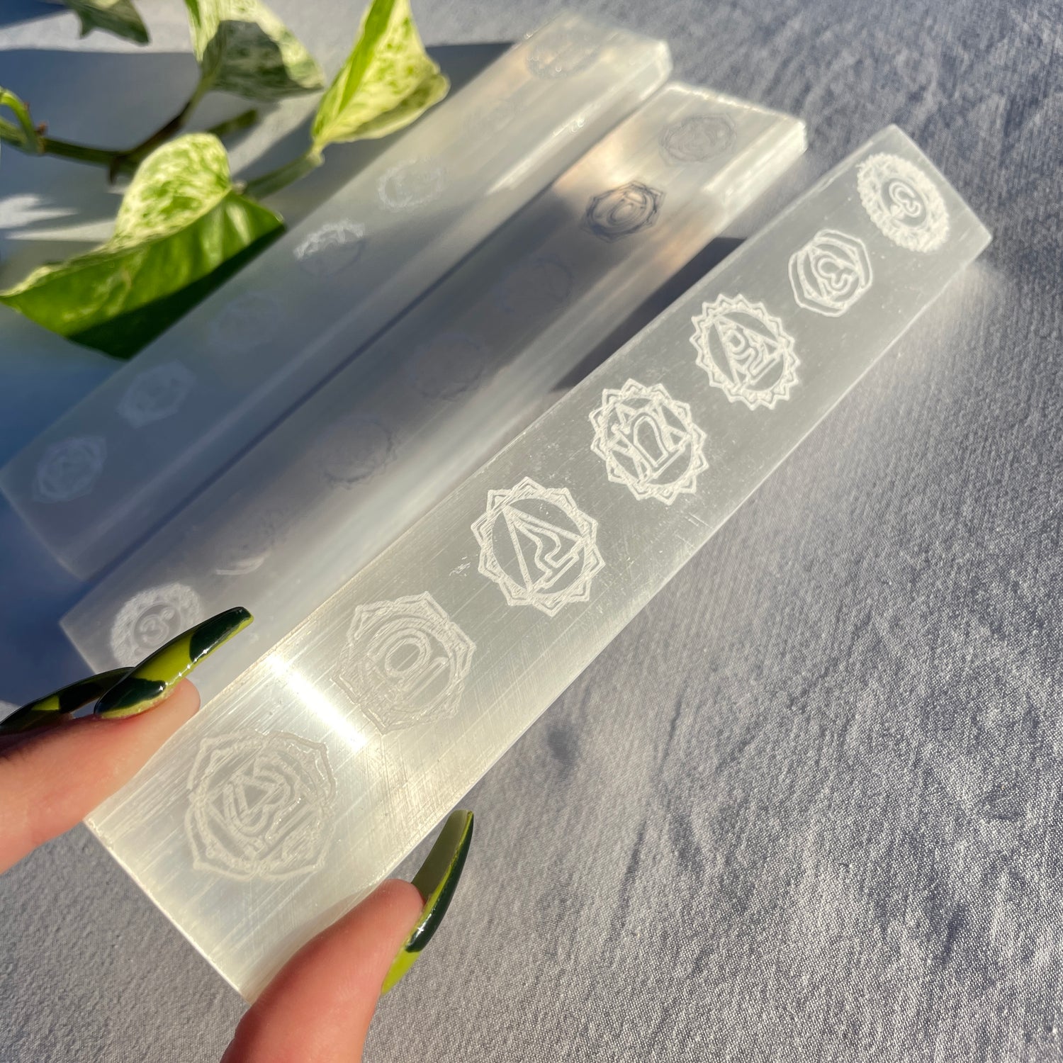 Selenite Chakra Ruler